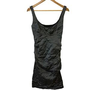 Vintage Nicole Miller Size 10 Made in the USA Metallic Striped Cocktail Dress